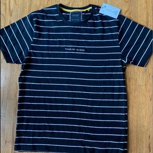 NWT Men’s black and white striped  CactusMan T shirt